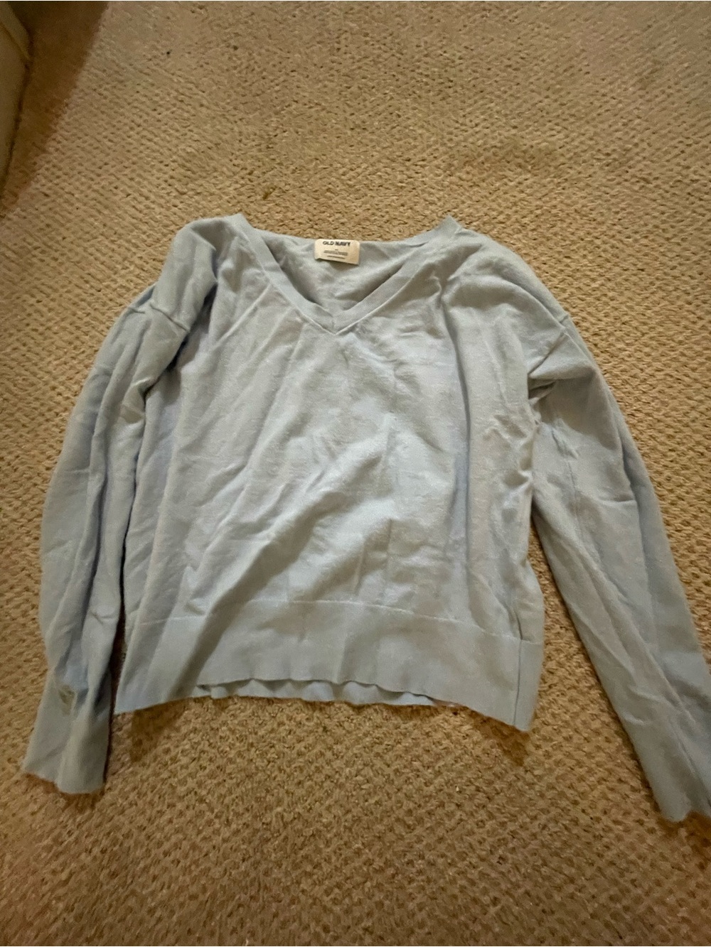 Old Navy Pale Blue V-Neck Pullover
